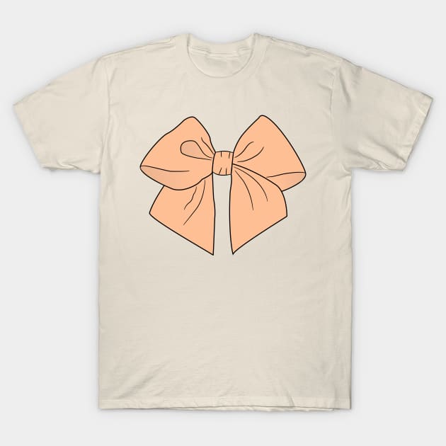 Peachy Keen Vector Bow T-Shirt by LozMac